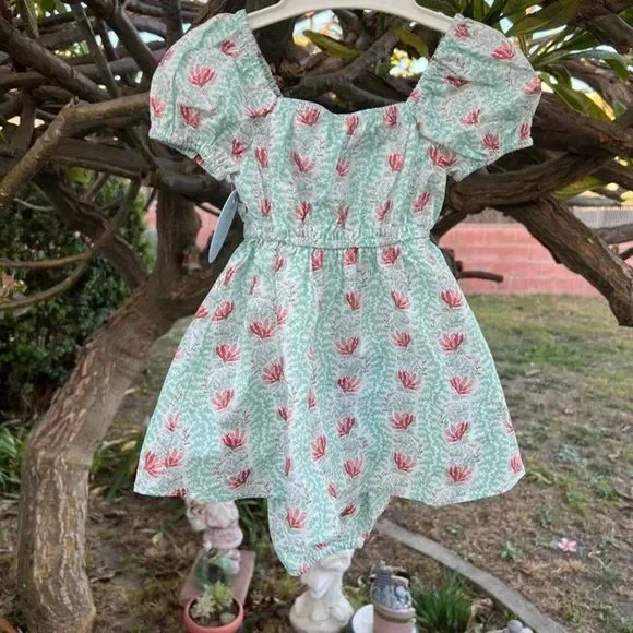 Hill House 12-18 months The Tiny Sienna Dress Trailing Vine Multi Cotton - Picture 1 of 7